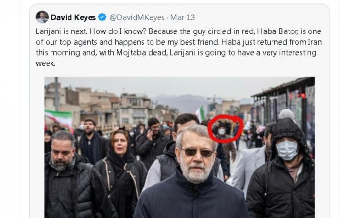 بالصورة: مسؤول اسرائيلي توقّع قبل أيام مقتل لاريجاني!