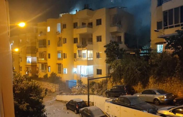 استهداف شقة في عين سعادة (فيديو)