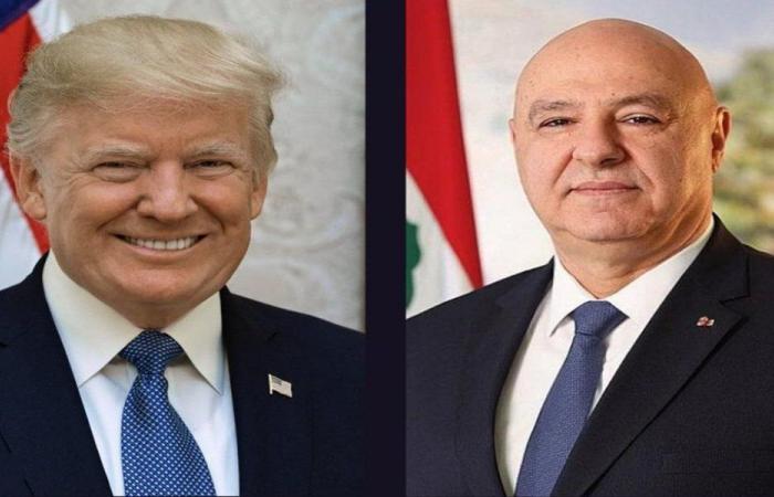 ترامب لعون: دعم أميركي كامل لاتفاق الإطار وسيادة لبنان